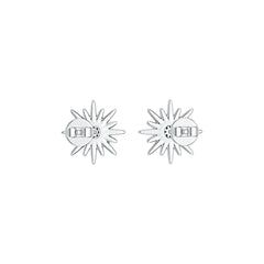 Sterling Silver Semi Mount Earrings Setting Round RD 1.4mm DHJ