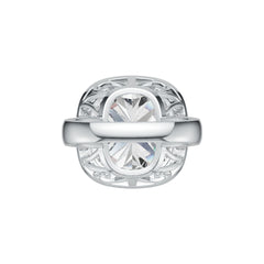 Sterling Silver Semi Mount Ring Setting Cushion CU 15x15mm Halo DHJ
