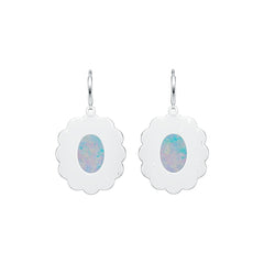 Sterling Silver Semi Mount Earrings Setting Oval OV 16X12mm Cabochon DHJ