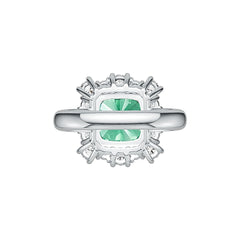 Sterling Silver Semi Mount Ring Setting Cushion CU 10x10mm Halo Syzjewelry