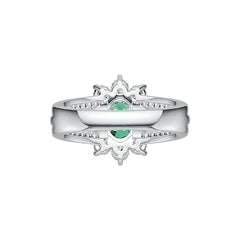 Sterling Silver Semi Mount Ring Setting Oval OV 8X6mm with White Topaz DHJ