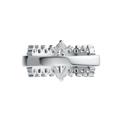Sterling Silver Semi Mount Ring Setting Marquise MQ 12X6mm with White Topaz DHJ