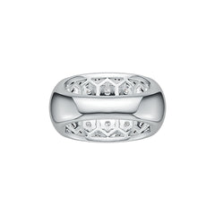 Sterling Silver Cluster Cocktail Ring with White Topaz or Moissanite DHJ