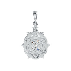 Sterling Silver Semi Mount Pendant Setting Oval OV 10X8mm Vintage-Inspired DHJ