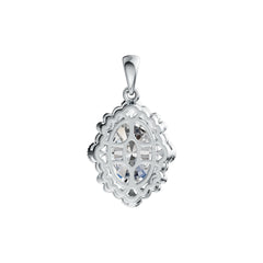 Sterling Silver Semi Mount Pendant Setting Oval OV 14X10mm DHJ