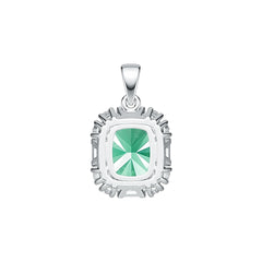 Sterling Silver Semi Mount Pendant Setting Cushion CU 12X10mm DHJ