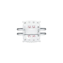 Sterling Silver Semi Mount Ring Setting Princess SQ 3X3mm DHJ