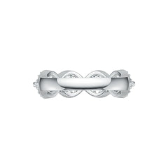 Sterling Silver Semi Mount Ring Setting Oval OV 4X3mm with White Topaz DHJ
