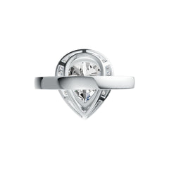 Sterling Silver Semi Mount Ring Setting Pear PE 12X10mm Halo DHJ