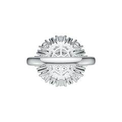 Sterling Silver Semi Mount Ring Setting Oval OV 6X4mm DHJ