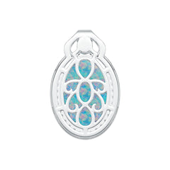 Sterling Silver Semi Mount Pendant Setting Oval OV 14X10mm DHJ