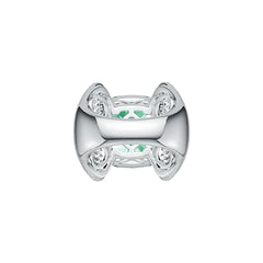 Sterling Silver Semi Mount Ring Setting Cushion CU 14X12mm with White Topaz - Syzjewelry