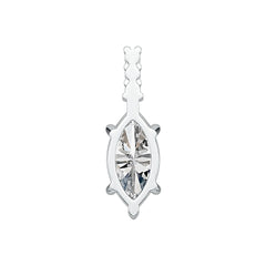 Sterling Silver Semi Mount Pendant Setting Marquise MQ 12X6mm DHJ