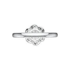 Sterling Silver Semi Mount Ring Setting Round RD 6x6mm Halo Flower Ring Syzjewelry