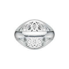 Sterling Silver Semi Mount Ring Setting Round RD 7x7mm with White Topaz or Moissanite DHJ
