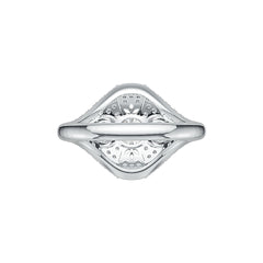 Sterling Silver Semi Mount Ring Setting Round RD 7X7mm with White Topaz DHJ
