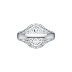 Sterling Silver Semi Mount Ring Setting Cushion CU 14X10mm DHJ