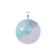 Sterling Silver Semi Mount Pendant Setting Round RD 31.5x31.5mm DHJ