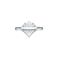 Sterling Silver Semi Mount Ring Setting PE 6X4mm DHJ