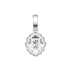 Sterling Silver Semi Mount Pendant Setting Cushion CU 8X6mm DHJ