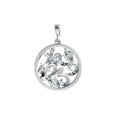 Sterling Silver Semi Mount Pendant Setting Round RD 1.25mm DHJ