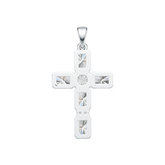 Sterling Silver Semi Mount Pendant Setting Emerald OCT 6X4mm DHJ