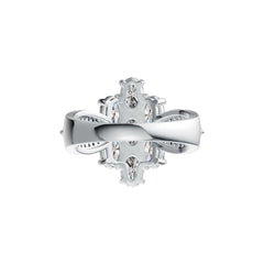 Sterling Silver Semi Mount Ring Setting Oval OV 6X4mm DHJ
