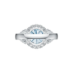 Sterling Silver Semi Mount Ring Setting Round RD 10x10mm Halo Split Shank Syzjewelry