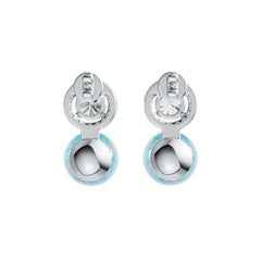 Sterling Silver Semi Mount Earrings Setting Round RD 9x9mm RD 5x5mm DHJ
