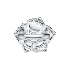 Sterling Silver Semi Mount Ring Setting Round RD 15x15mm Flower Theme DHJ