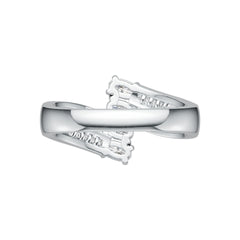 Sterling Silver Semi Mount Ring Setting Oval OV 5x3mm DHJ