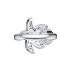 Sterling Silver Semi Mount Ring Setting Round RD 8x8mm with White Topaz DHJ