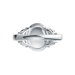 Sterling Silver Semi Mount Ring Setting Oval OV 10X8mm Cabochon - Syzjewelry