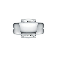 Sterling Silver Semi Mount Ring Setting Cushion CU 14X12mm DHJ