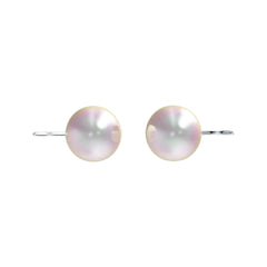 Sterling Silver Semi Mount Earrings Setting Round RD 9.8X12mm DHJ