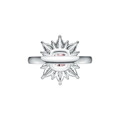 Sterling Silver Semi Mount Ring Setting Cushion CU 6x6mm PE 5x3mm Syzjewelry