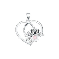 Sterling Silver Semi Mount Pendant Setting Round RD 5x5mm DHJ