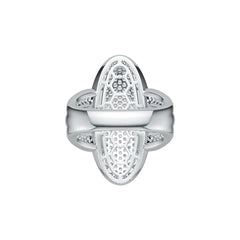 Sterling Silver Semi Mount Ring Setting Round RD 1.1mm DHJ