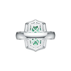 Sterling Silver Semi Mount Ring Setting Cushion CU 14X10mm Halo DHJ