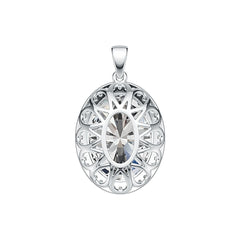 Sterling Silver Semi Mount Pendant Setting Oval OV 21X16mm DHJ