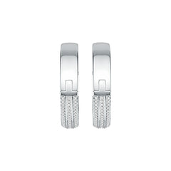 Sterling Silver Semi Mount Earrings Setting Round RD 0.9mm DHJ
