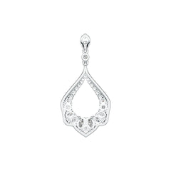 Sterling Silver Semi Mount Pendant Setting Oval OV 6X4mm DHJ
