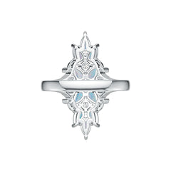 Sterling Silver Semi Mount Ring Setting Pear PE 5X3mm Cabochon - Syzjewelry
