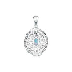 Sterling Silver Semi Mount Pendant Setting Oval OV 7X5mm DHJ