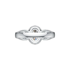 Sterling Silver Semi Mount Ring Setting Oval OV 8X6mm Halo Split Shank DHJ