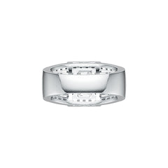 Sterling Silver Men's Engagement Wedding Ring with White Topaz or Moissanite DHJ