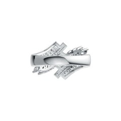 Sterling Silver Semi Mount Ring Setting Round RD 6x6mm Bypass DHJ