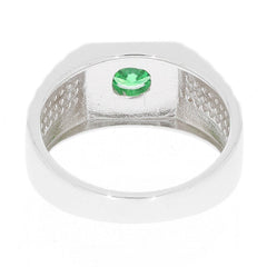 Men's Sterling Silver Semi Mount Ring Setting Round RD 5x5mm White Topaz - Syzjewelry