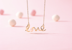 Love Cultured Freshwater Pearl 14k Yellow Gold Necklaces