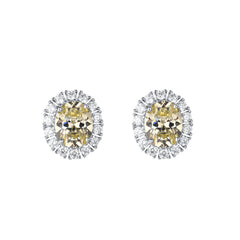 Lab Created Corundum Earrings Light Blue Yellow Deep Blue Orange Corundum Stud Earring 925 Sterling Sliver